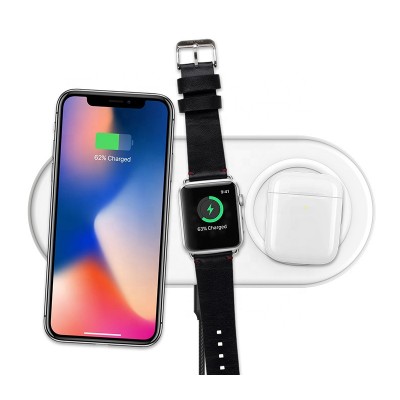 amazon best seller Smart Mobile Qi Wireless Charging Charger Pad Universal 3 in 1 wireless charger for iPhone  Samsung iwatch